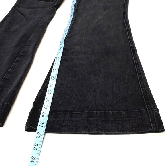 Judy Blue Jeans Charcoal Wash Pull On Super Flare Stretch Wide Leg High‎ Rise - Picture 7 of 8